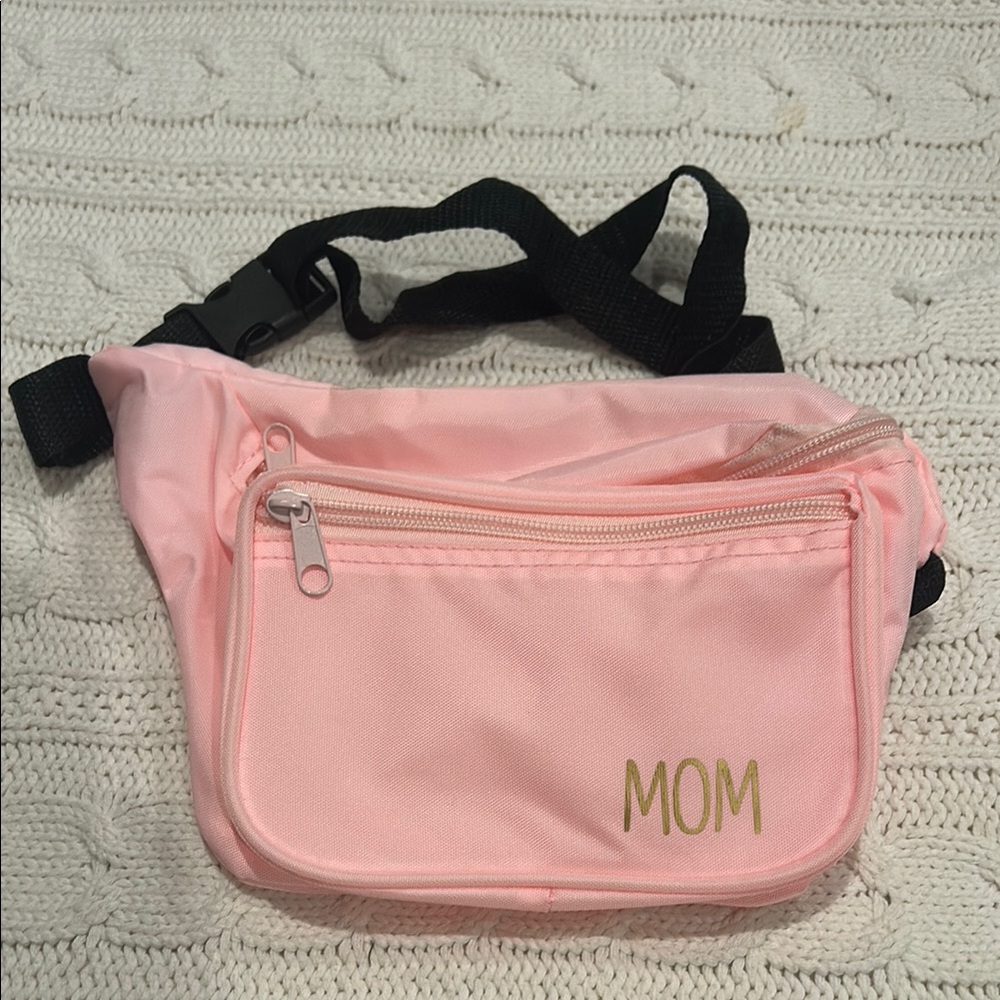 Pink Fanny Pack with 'MOM'